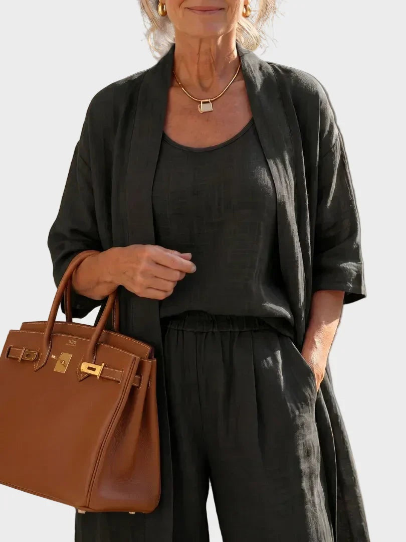 Esperanza | Conjunto de Lino Elegante Mujer Chaqueta y Pantalón