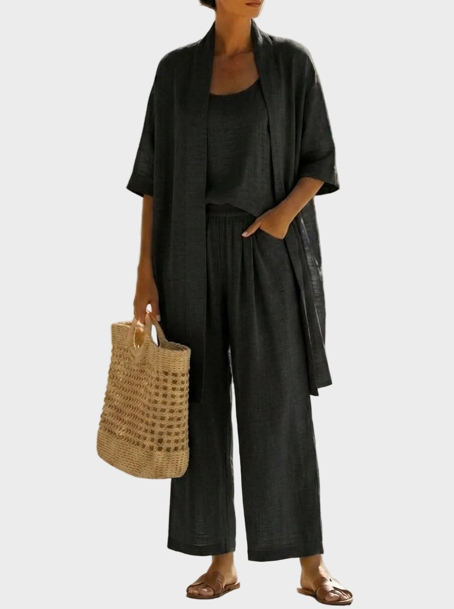 Esperanza | Conjunto de Lino Elegante Mujer Chaqueta y Pantalón