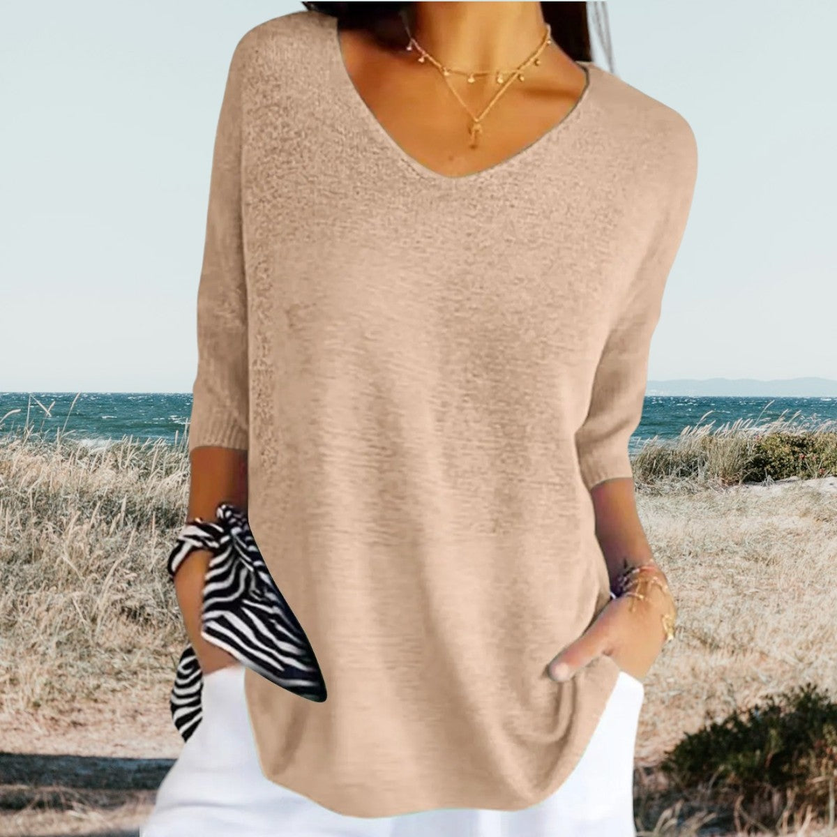 Esperanza | Jersey de Punto Escote V Mujer Manga Larga