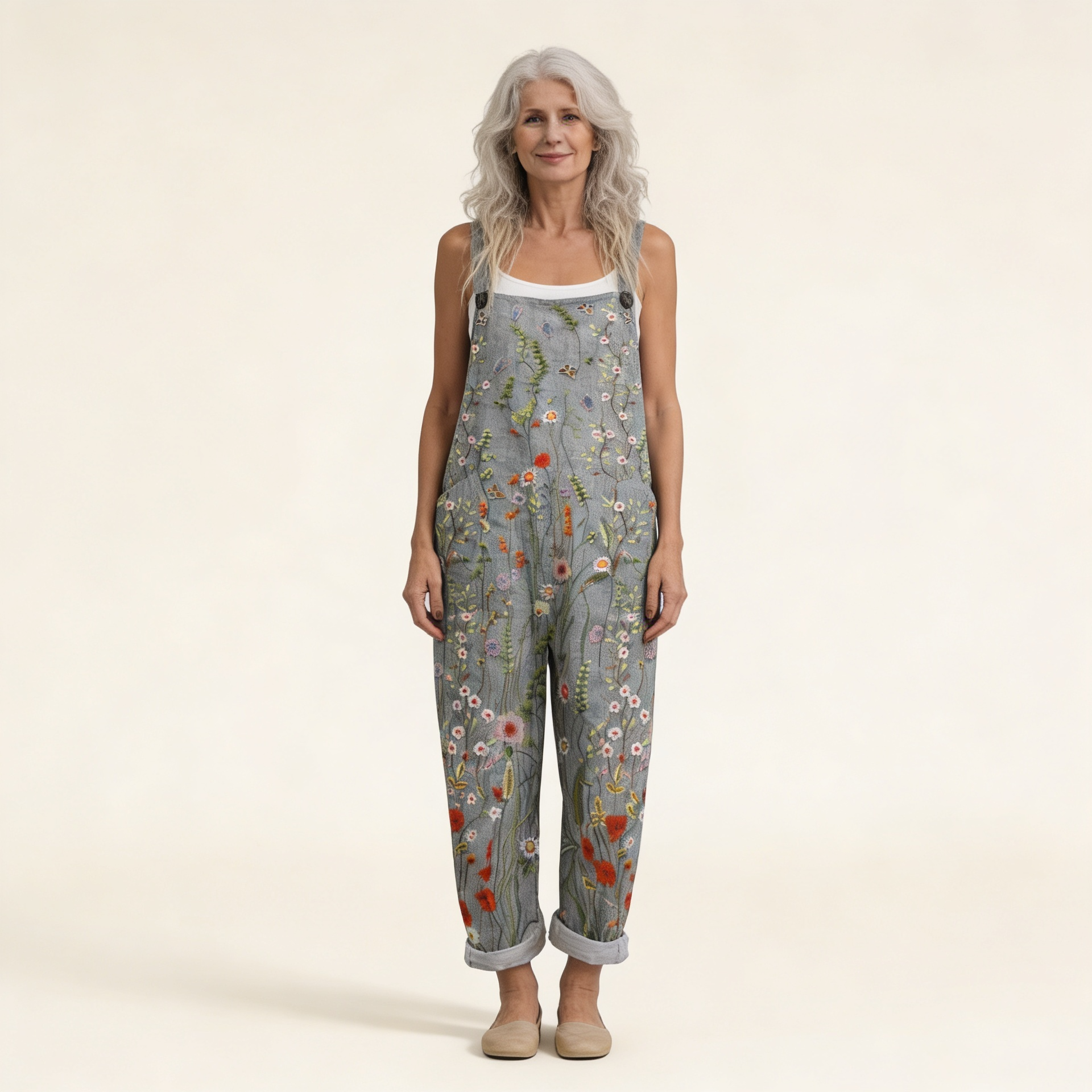 Esperanza | Peto Largo Estampado Floral Mujer Tirantes