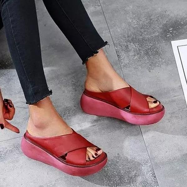 Esperanza | Sandalias Planas Cruzadas Mujer Tiras