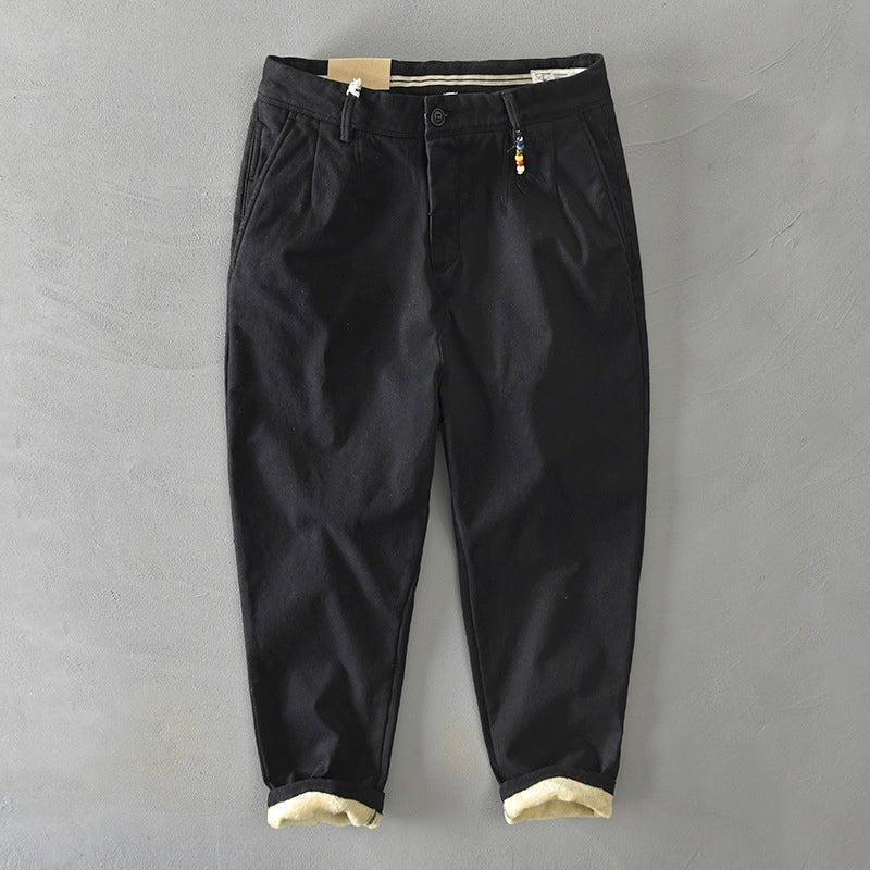 Felipe | Pantalón Chino Cropped Hombre Dobladillo Contrastado