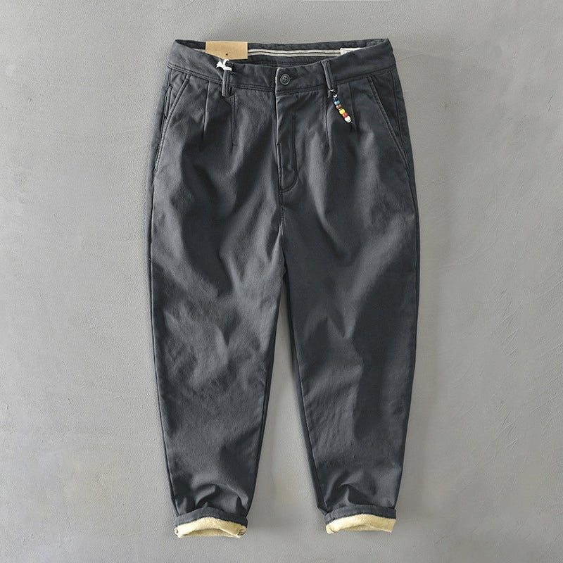 Felipe | Pantalón Chino Cropped Hombre Dobladillo Contrastado