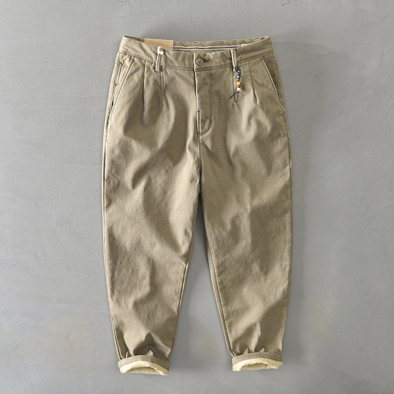 Felipe | Pantalón Chino Cropped Hombre Dobladillo Contrastado