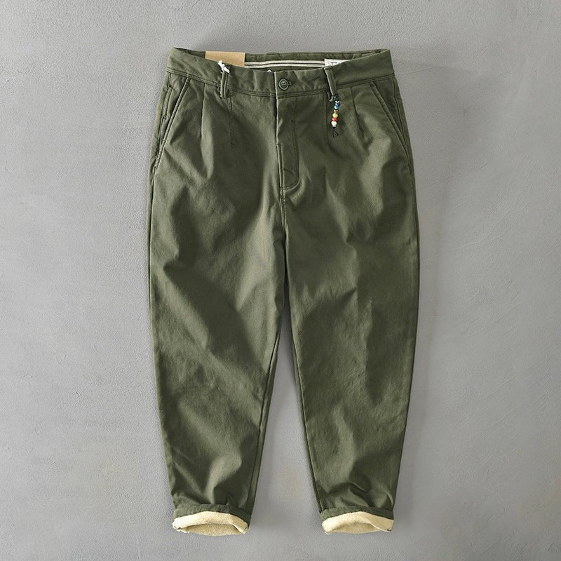 Felipe | Pantalón Chino Cropped Hombre Dobladillo Contrastado