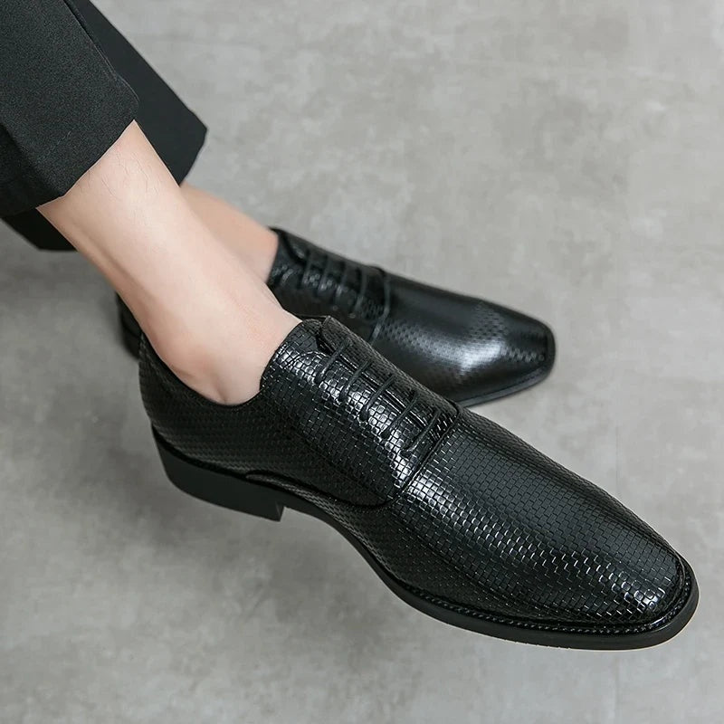 Felipe | Zapatos Oxford de Cuero Hombre Texturizados Cordones