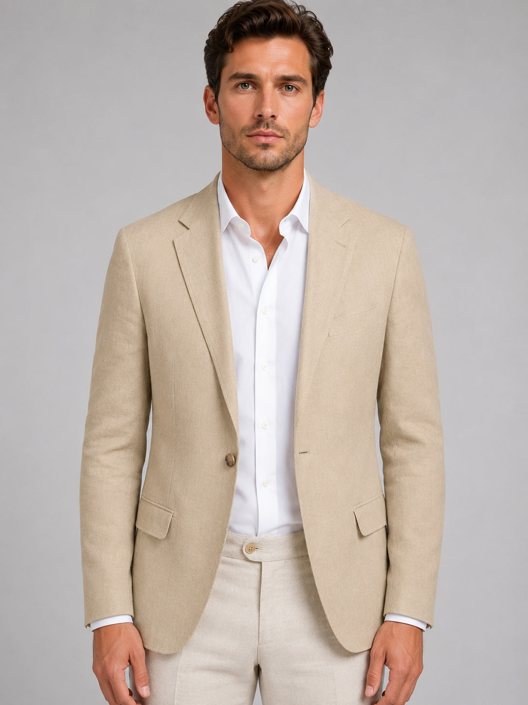Fernando | Blazer de Lino Hombre Casual Elegante Solapa Clásica