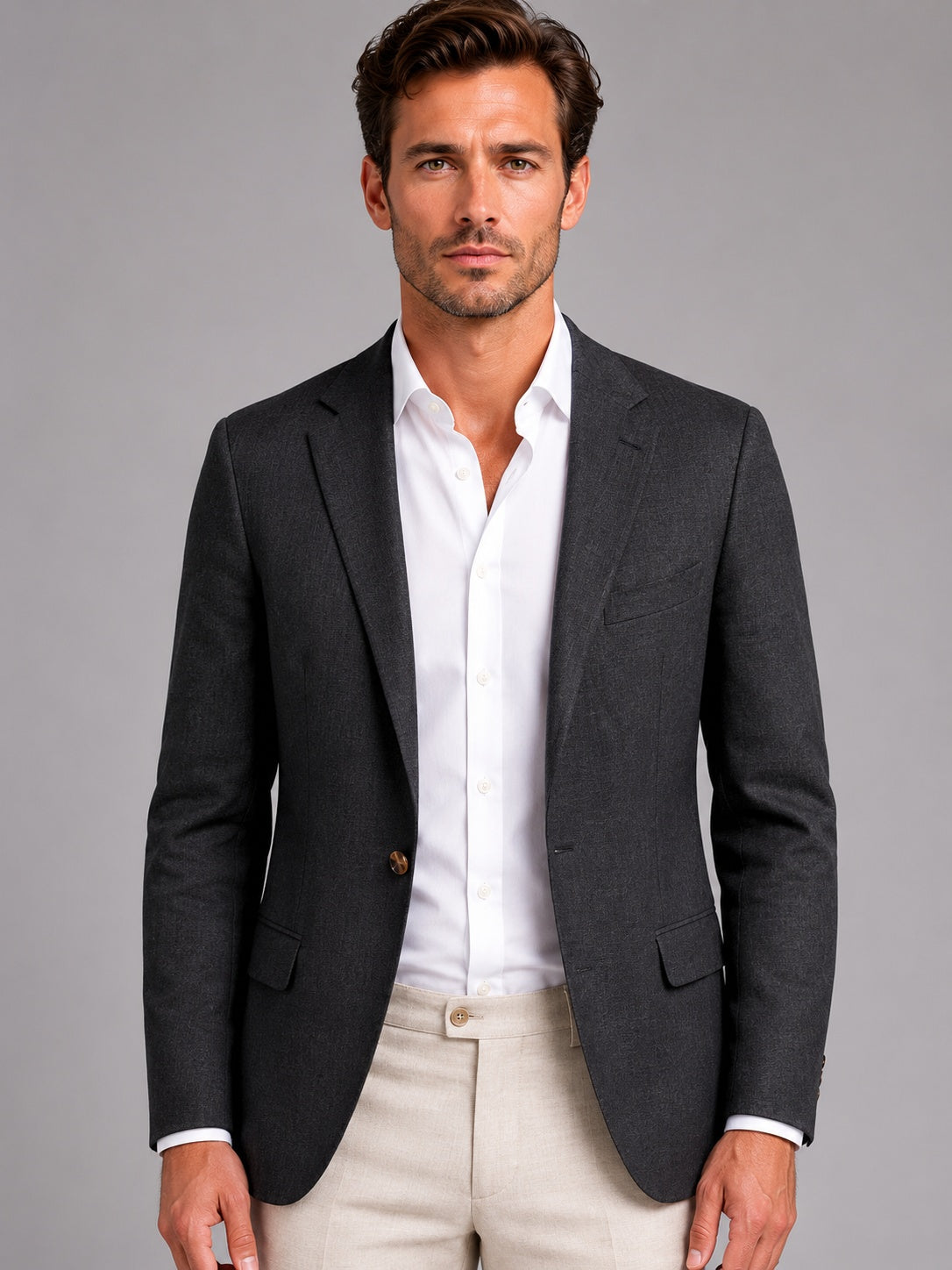 Fernando | Blazer de Lino Hombre Casual Elegante Solapa Clásica