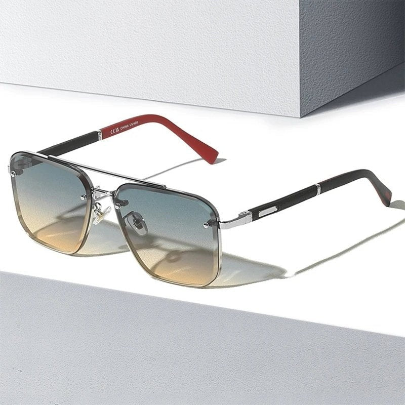 Gafas de Sol Aviador Cuadradas Hombre Montura Metal