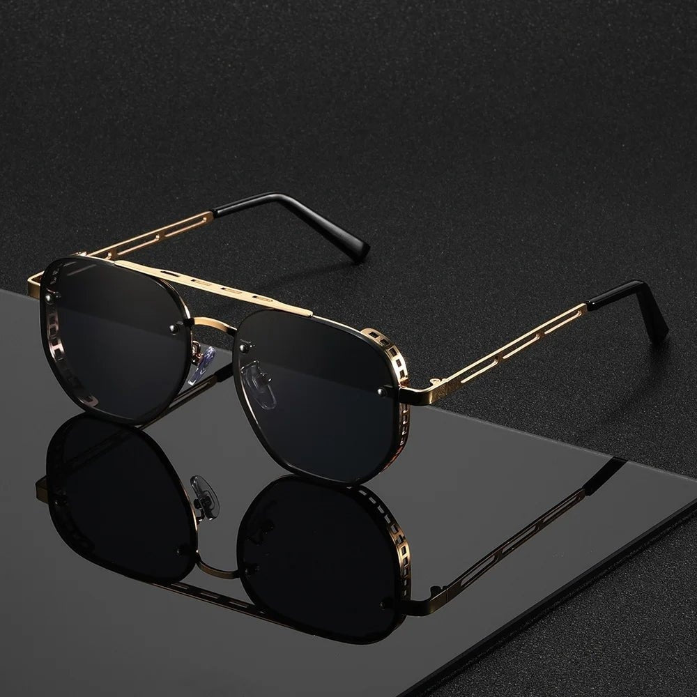 Gafas de Sol Aviador Doble Viga Hombre Protección UV