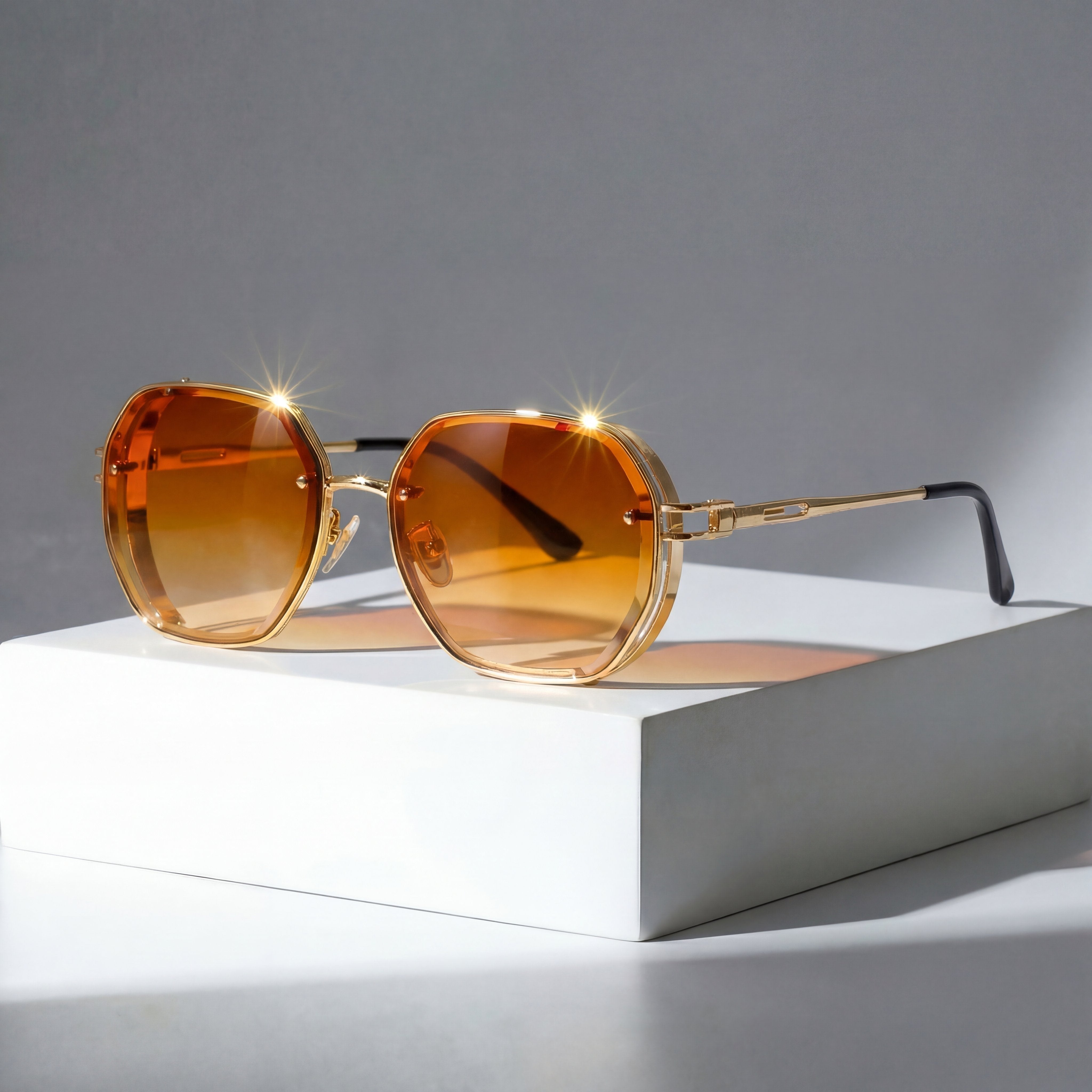 Gafas de Sol Aviador Marco Dorado Mujer Lentes Degradados