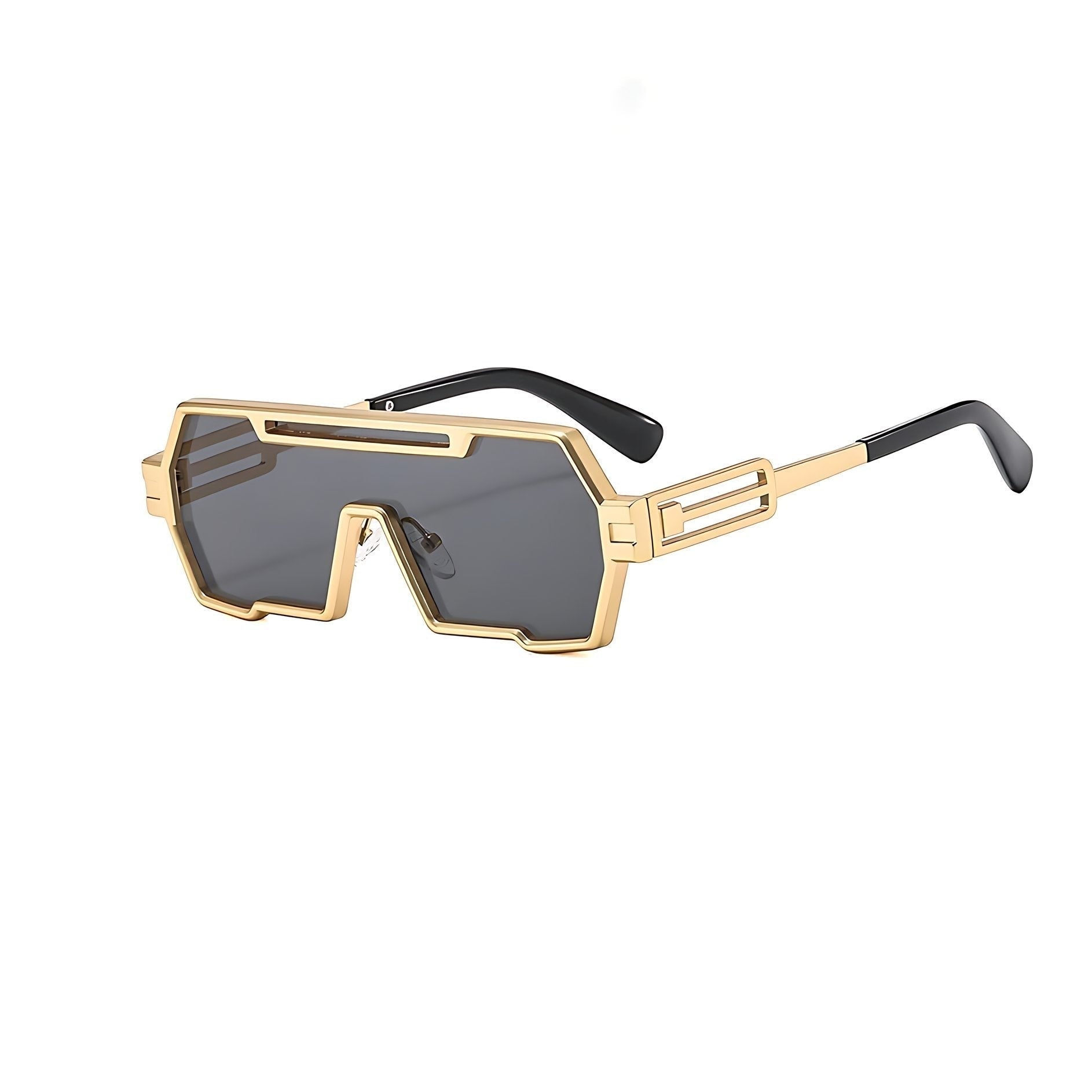 Gafas de Sol Cuadradas Steampunk Hombre Marco Metal