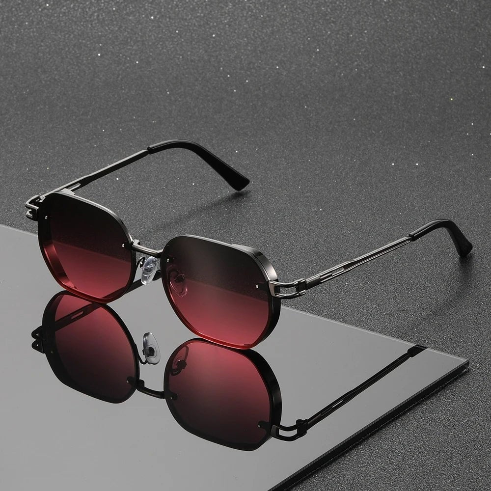 Gafas de Sol Marco Metálico Lentes Gradientes Mujer