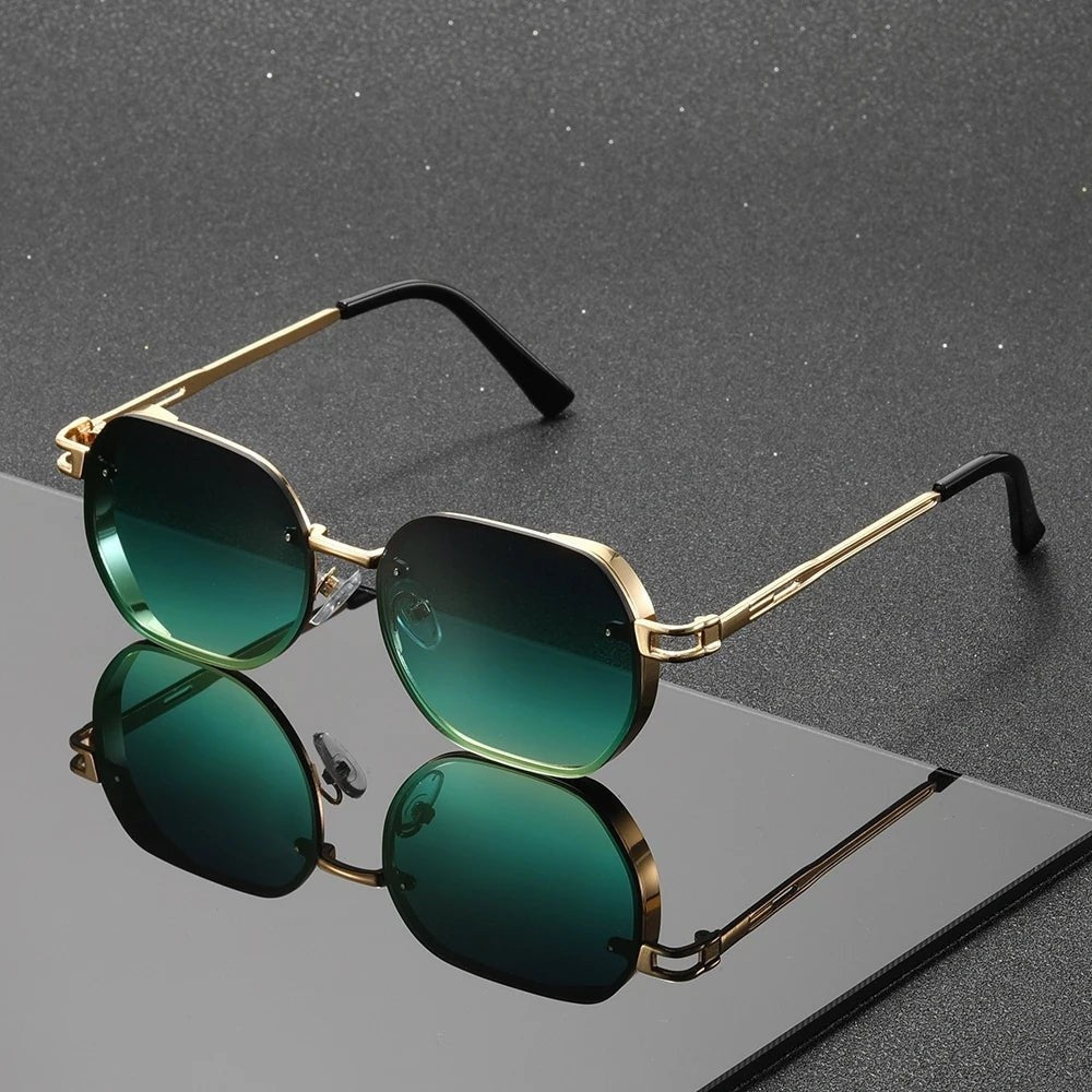 Gafas de Sol Marco Metálico Lentes Gradientes Mujer