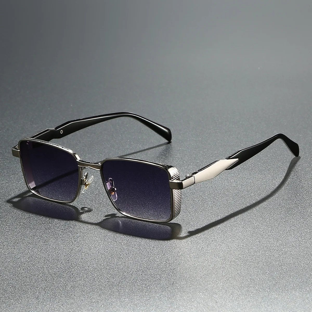 Gafas de Sol Rectangulares Marco Metal Hombre Protección UV400