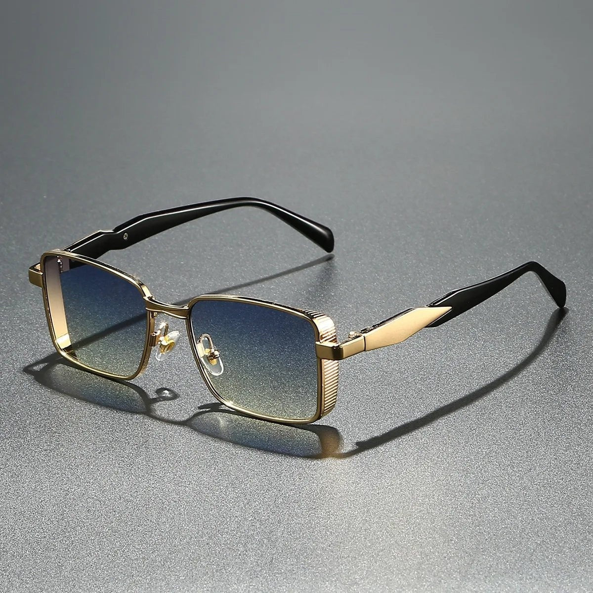 Gafas de Sol Rectangulares Marco Metal Hombre Protección UV400