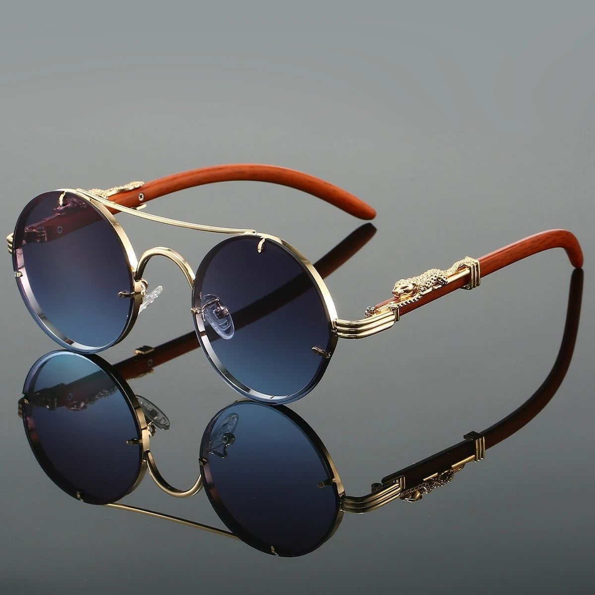 Gafas de Sol Redondas Mujer Doble Puente Vintage