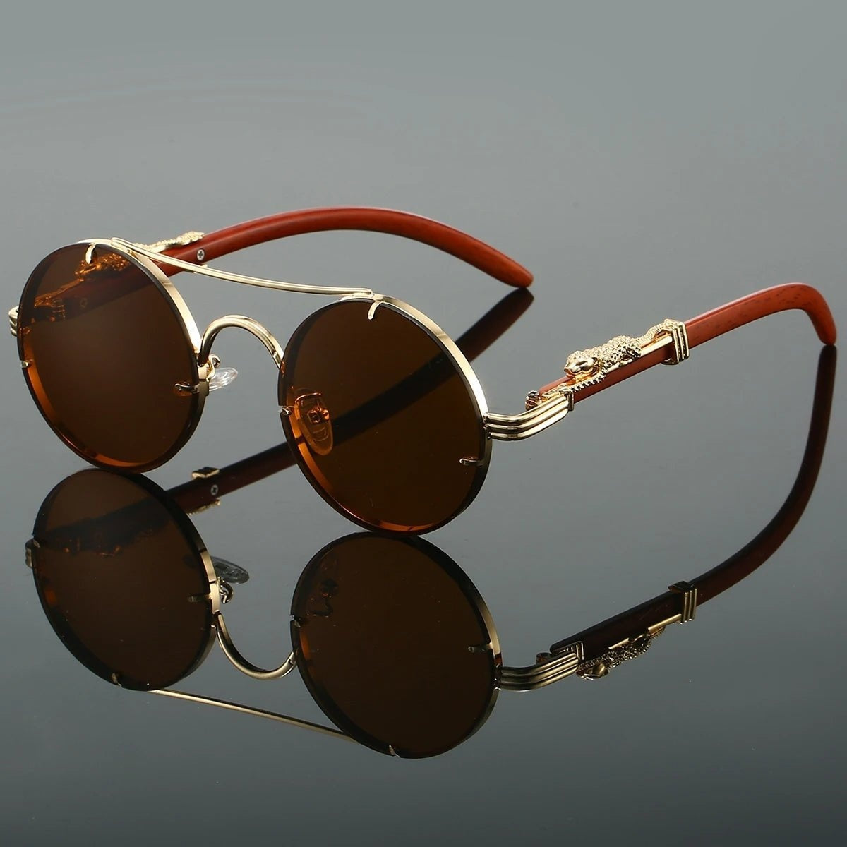 Gafas de Sol Redondas Mujer Doble Puente Vintage
