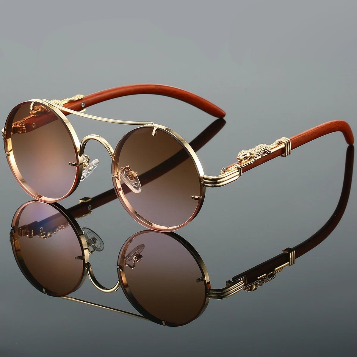 Gafas de Sol Redondas Mujer Doble Puente Vintage