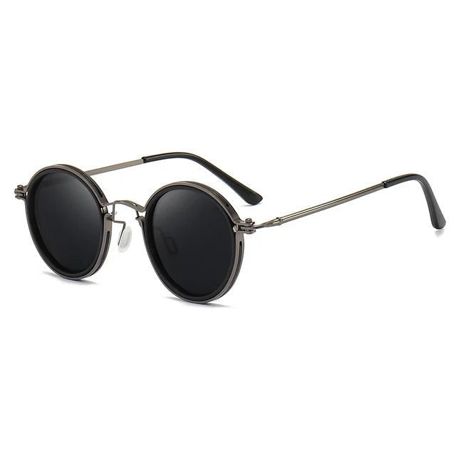 Gafas de Sol Redondas Mujer Patillas Doradas