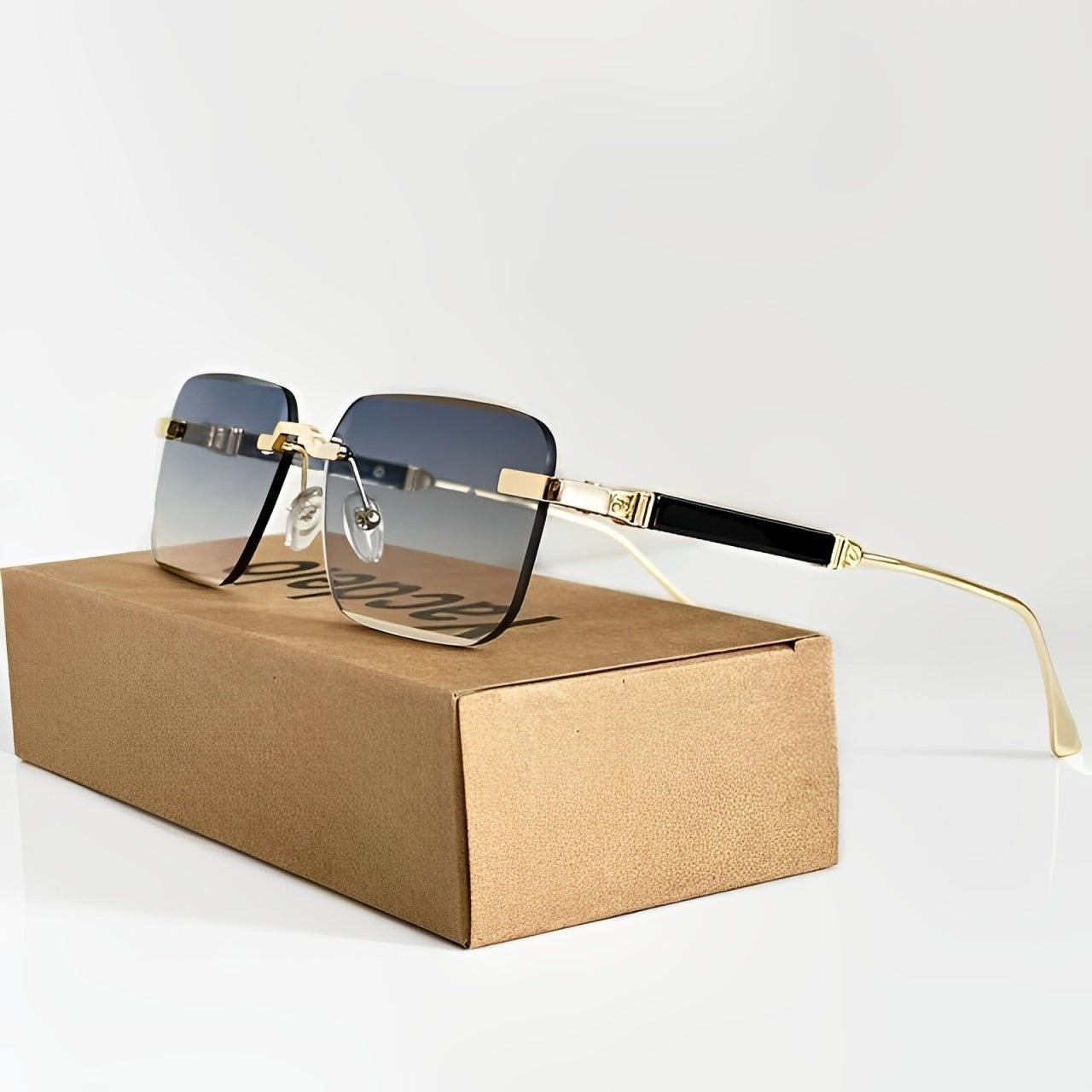 Gafas de Sol Retro Mujer Marco Dorado Degradado