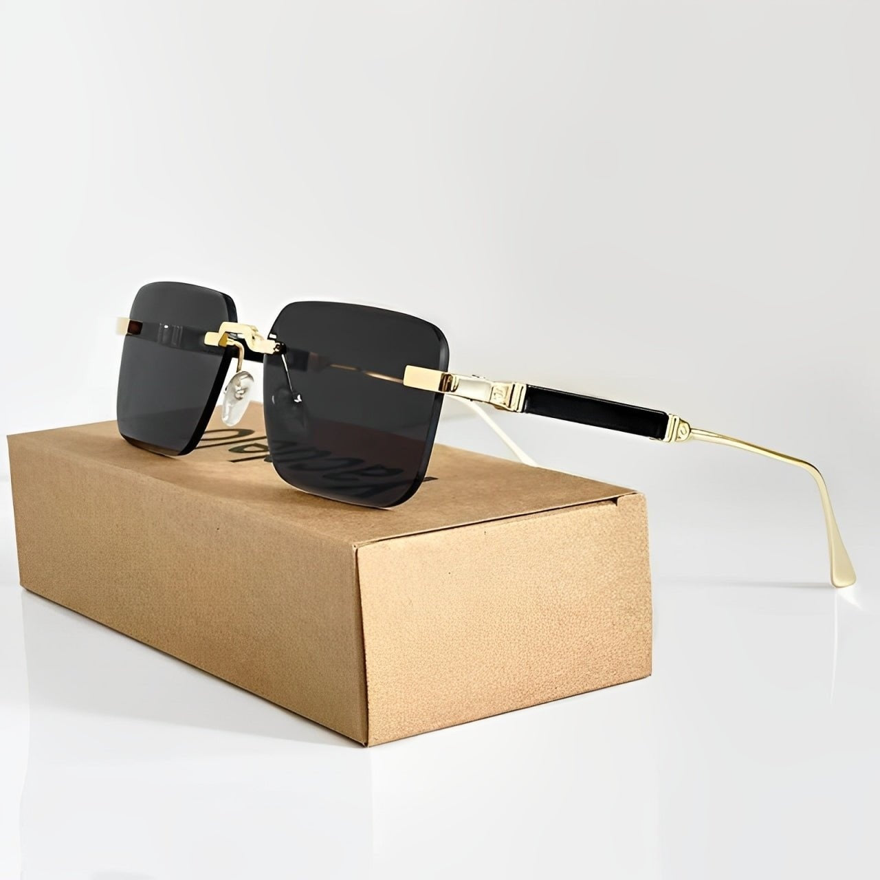 Gafas de Sol Retro Mujer Marco Dorado Degradado