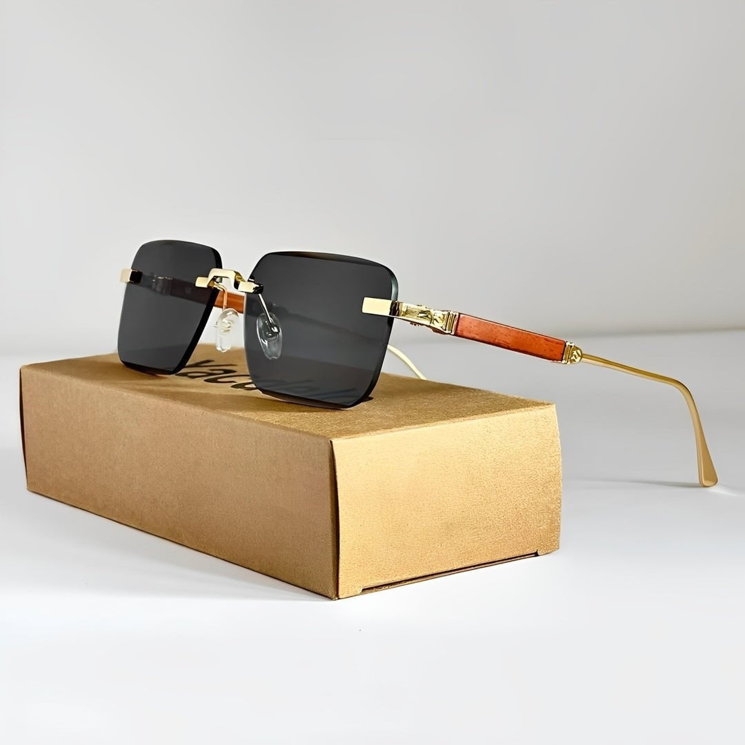 Gafas de Sol Retro Mujer Marco Dorado Degradado