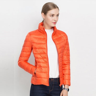 Gema | Chaqueta de Plumas Ligera Mujer Cuello Alto Corte Ajustado