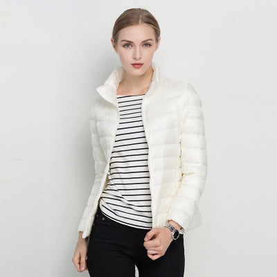 Gema | Chaqueta de Plumas Ligera Mujer Cuello Alto Corte Ajustado