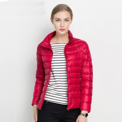 Gema | Chaqueta de Plumas Ligera Mujer Cuello Alto Corte Ajustado