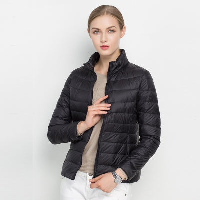 Gema | Chaqueta de Plumas Ligera Mujer Cuello Alto Corte Ajustado