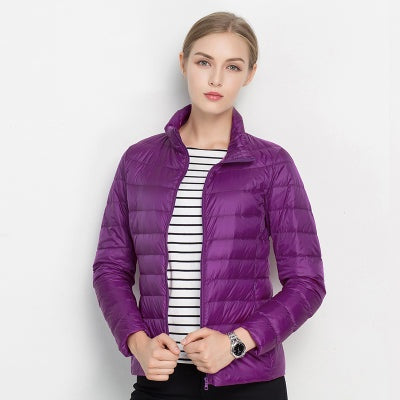 Gema | Chaqueta de Plumas Ligera Mujer Cuello Alto Corte Ajustado