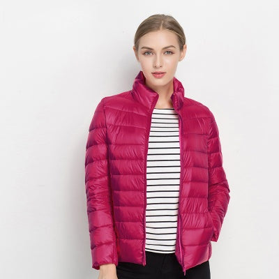 Gema | Chaqueta de Plumas Ligera Mujer Cuello Alto Corte Ajustado