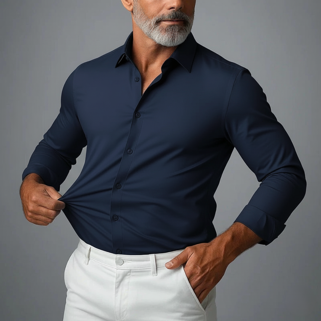 Gonzalo | Camisa de Manga Larga Slim Fit Hombre Cuello Clásico