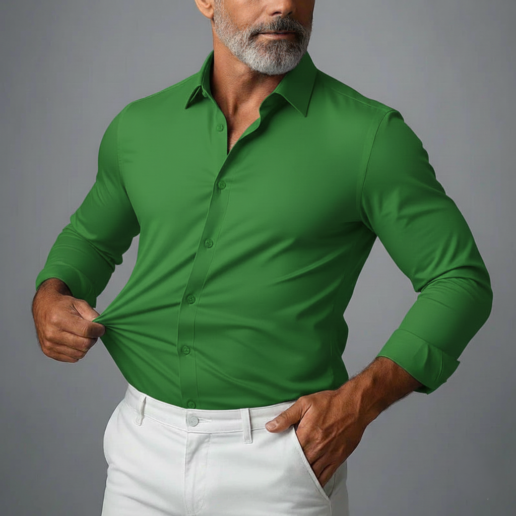 Gonzalo | Camisa de Manga Larga Slim Fit Hombre Cuello Clásico