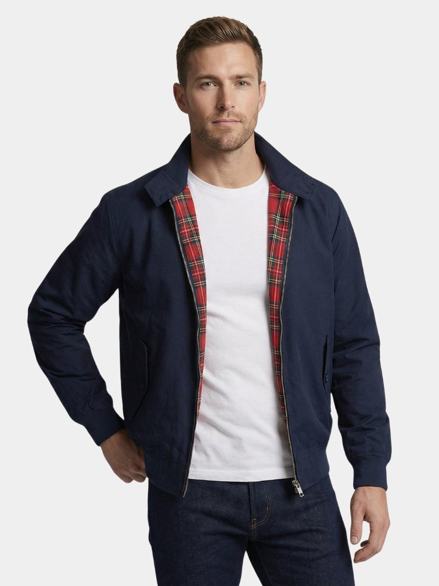 Gonzalo | Chaqueta Harrington Hombre Forro Tartán