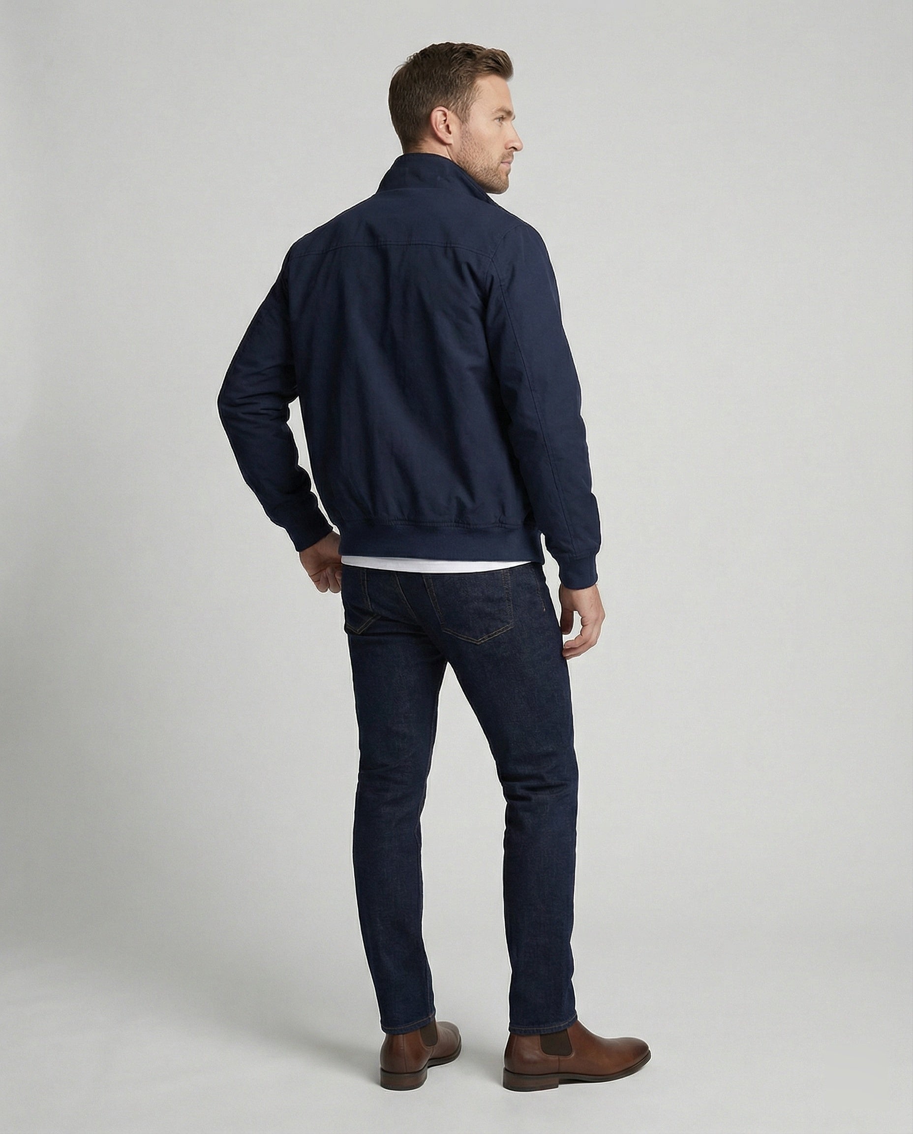 Gonzalo | Chaqueta Harrington Hombre Forro Tartán