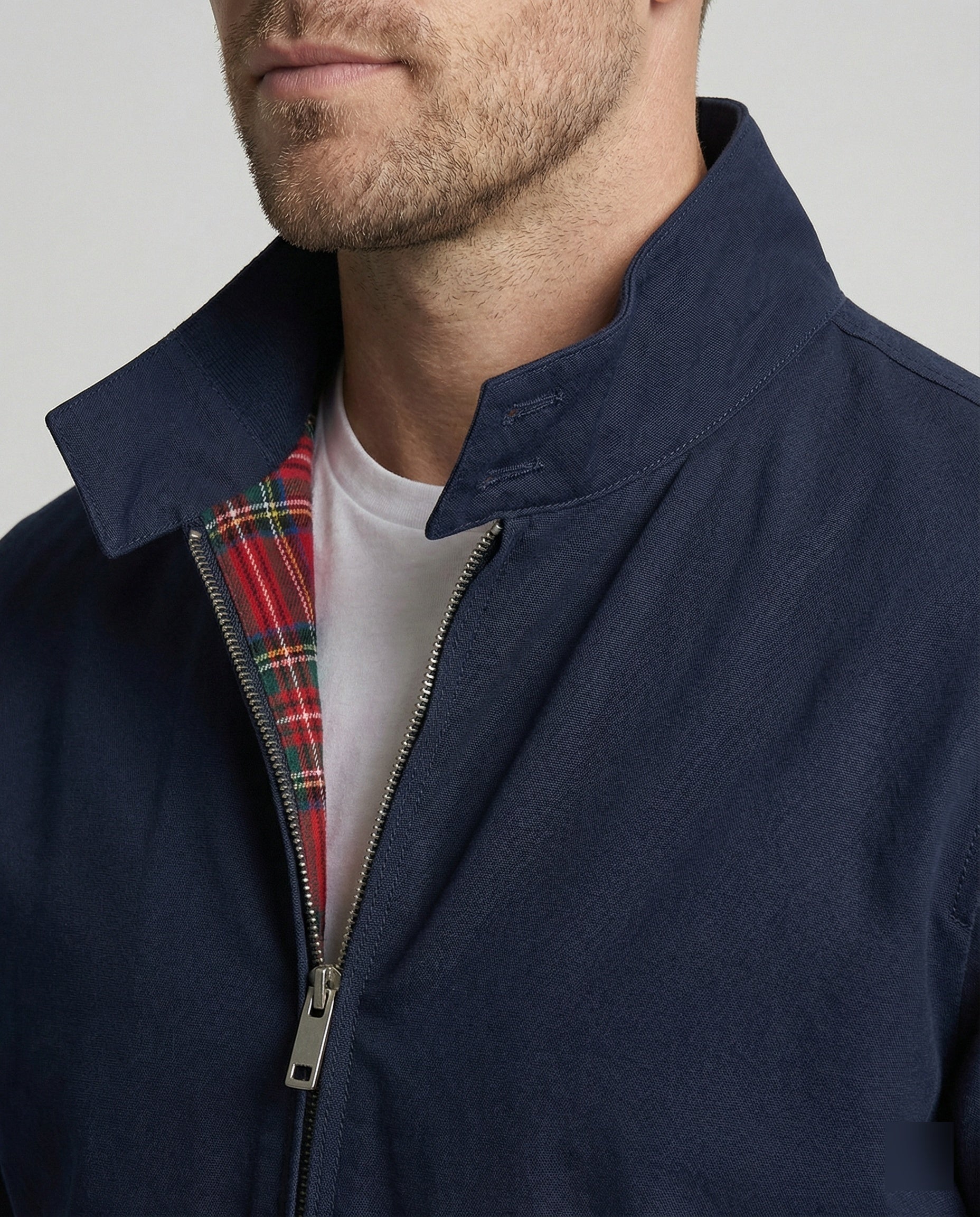 Gonzalo | Chaqueta Harrington Hombre Forro Tartán