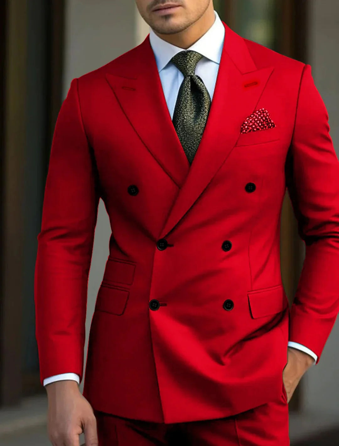 Gonzalo | Traje de Novio Cruzado Hombre Solapa de Pico
