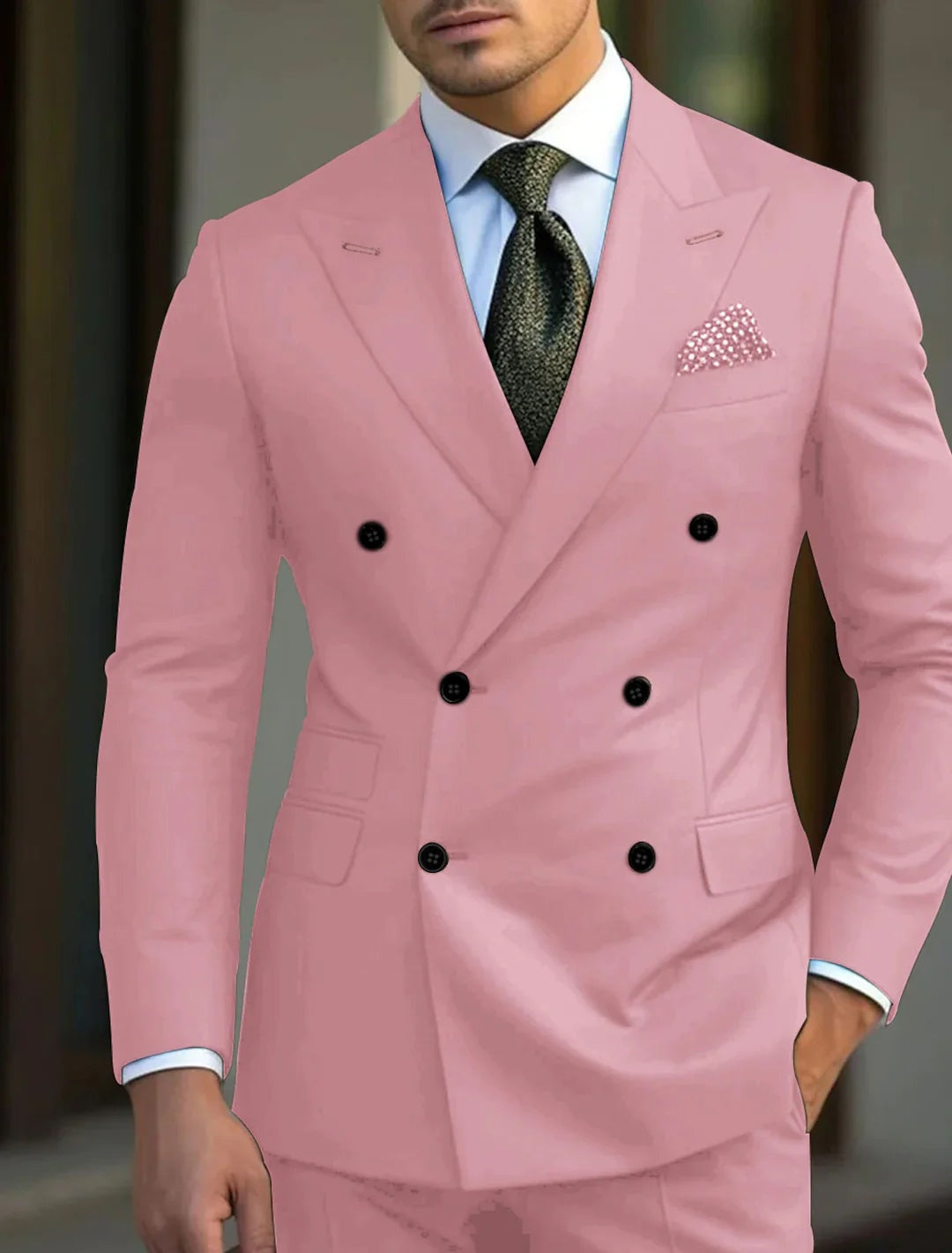 Gonzalo | Traje de Novio Cruzado Hombre Solapa de Pico