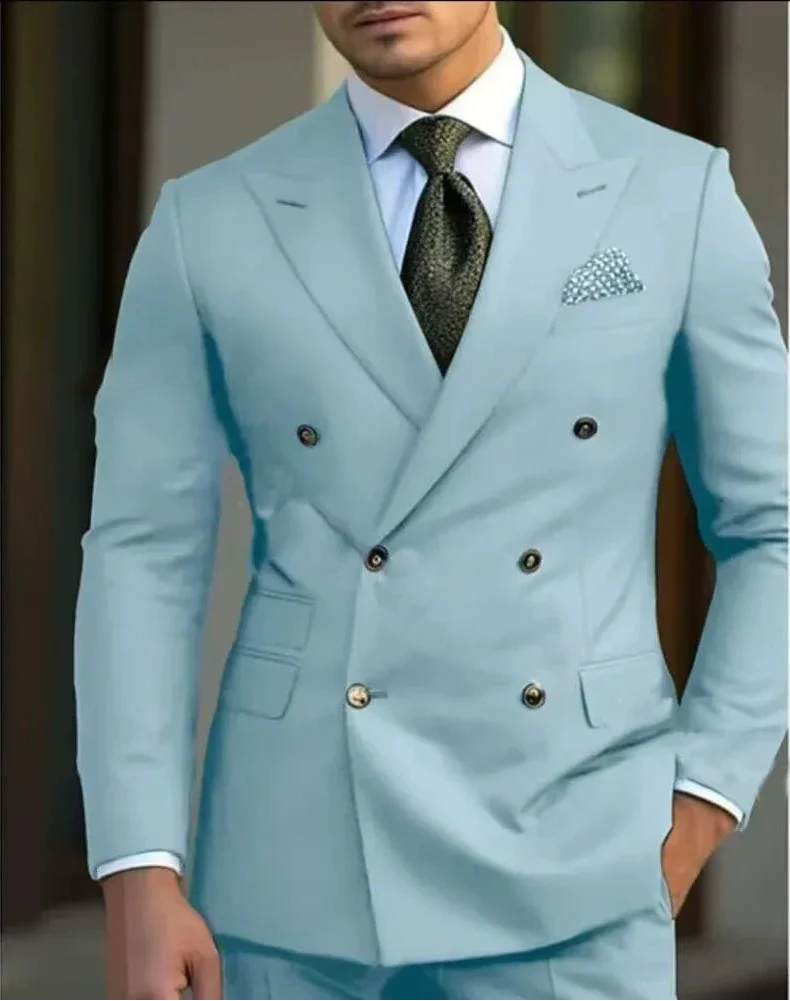 Gonzalo | Traje de Novio Cruzado Hombre Solapa de Pico