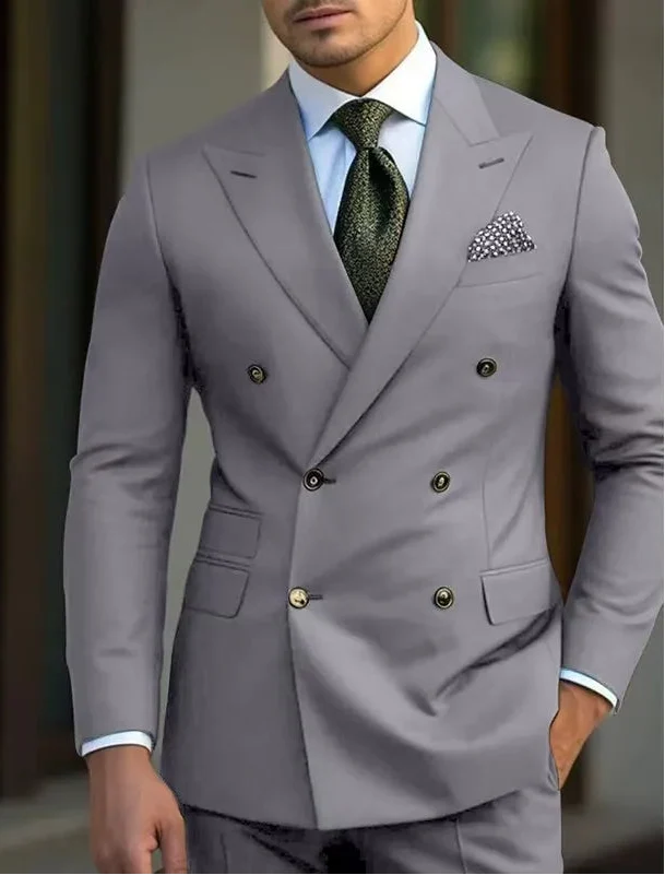 Gonzalo | Traje de Novio Cruzado Hombre Solapa de Pico