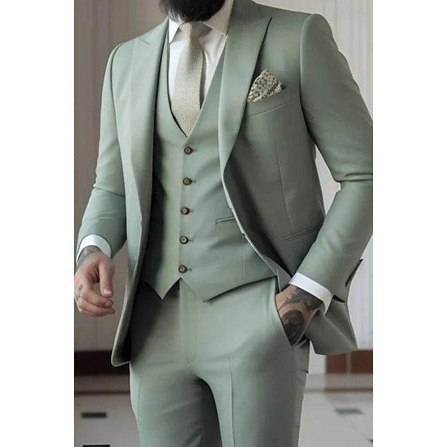 Gonzalo | Traje de Novio de Tres Piezas Hombre Slim Fit Chaleco
