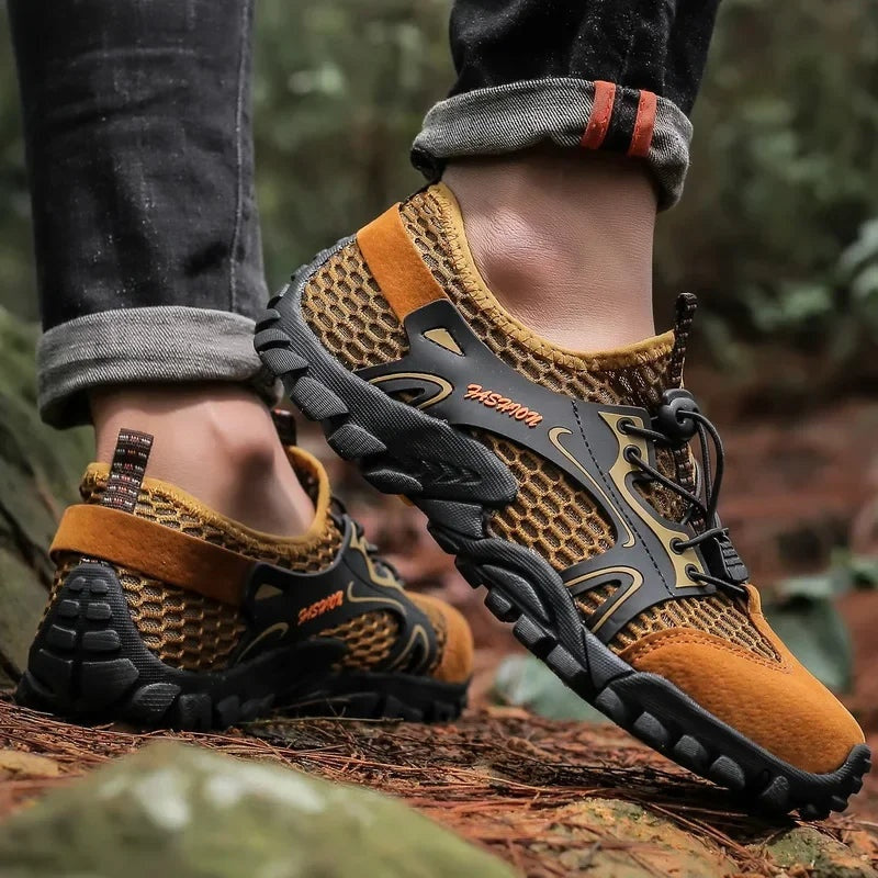 Gonzalo | Zapatillas de Senderismo Barefoot Hombre Malla Transpirable