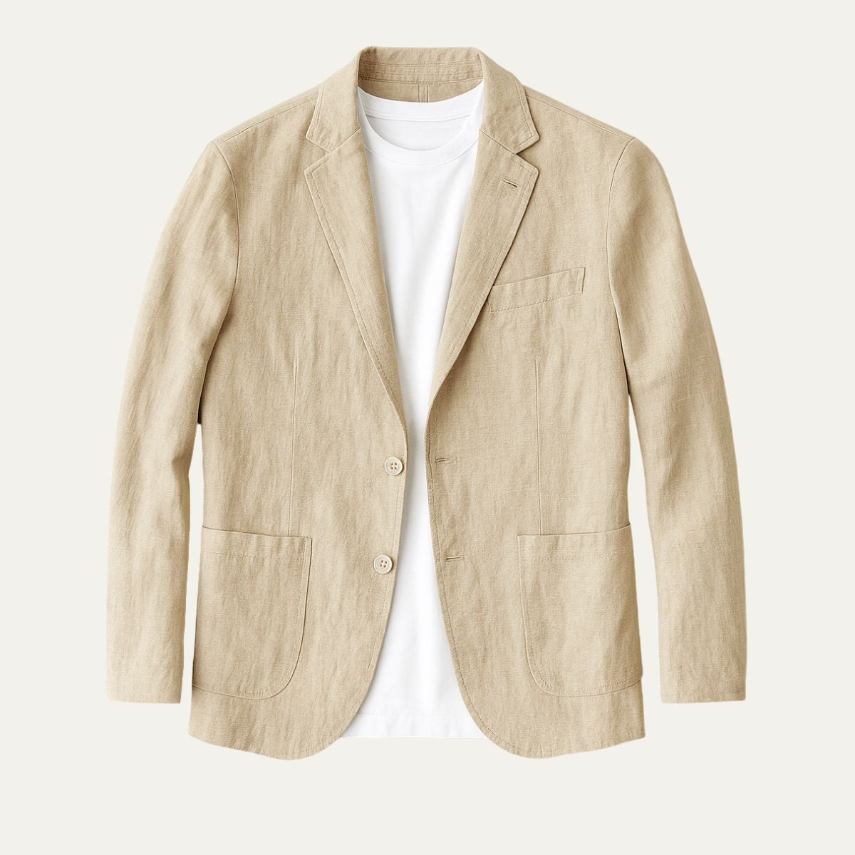Guillermo | Blazer de Lino Hombre Americana Casual Solapa Muesca