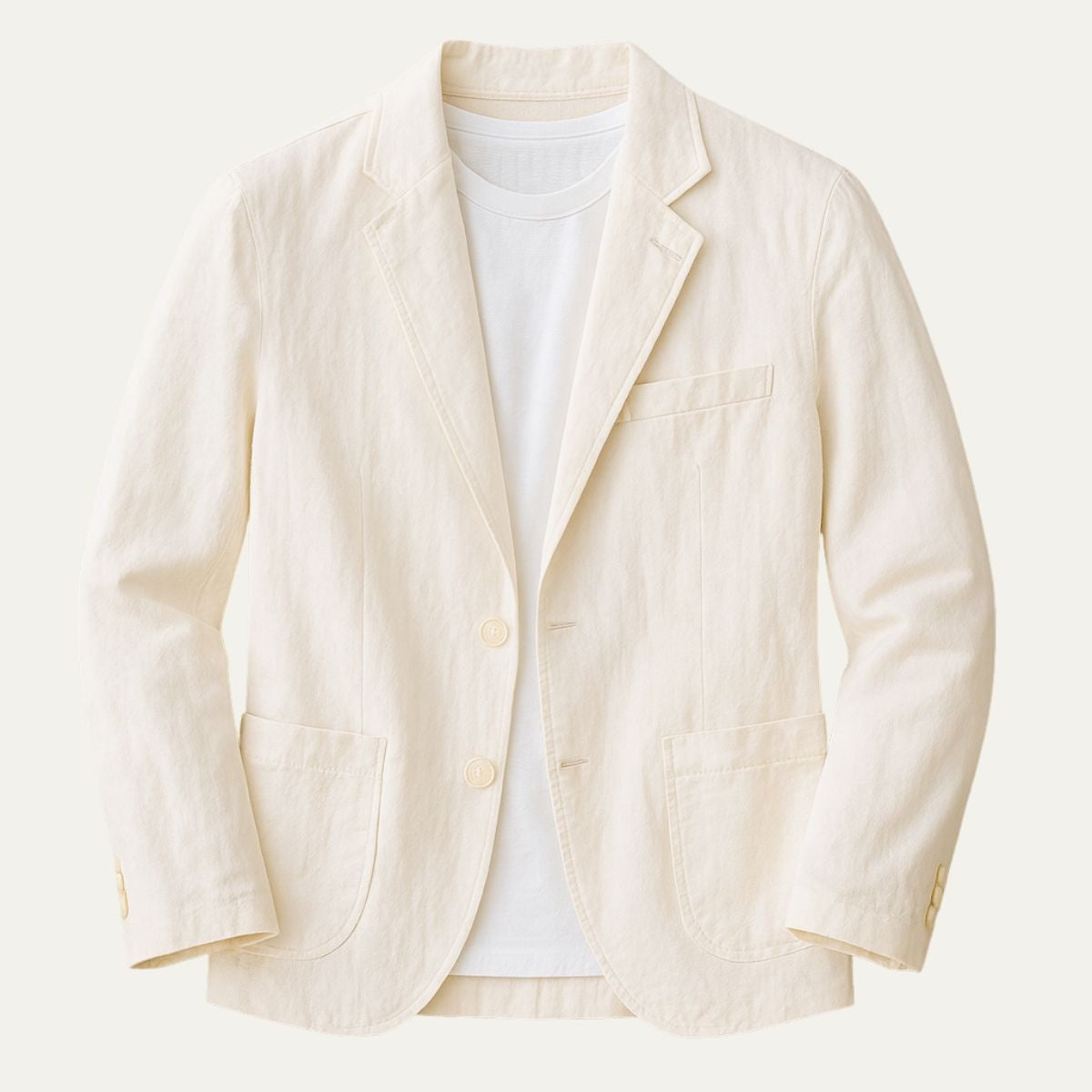 Guillermo | Blazer de Lino Hombre Americana Casual Solapa Muesca