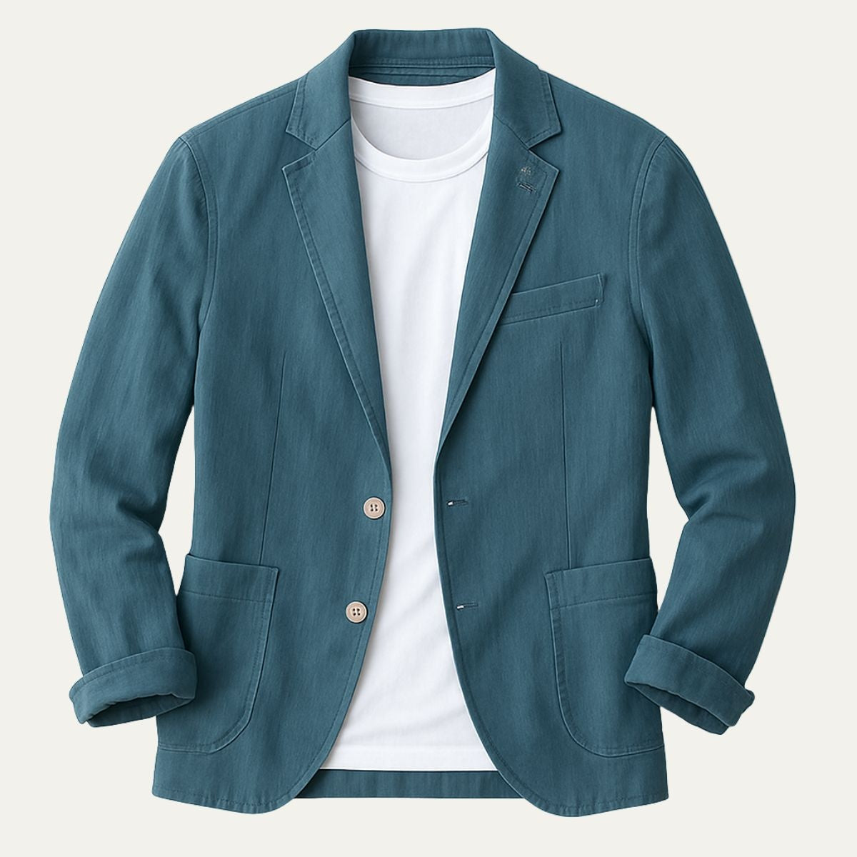 Guillermo | Blazer de Lino Hombre Americana Casual Solapa Muesca