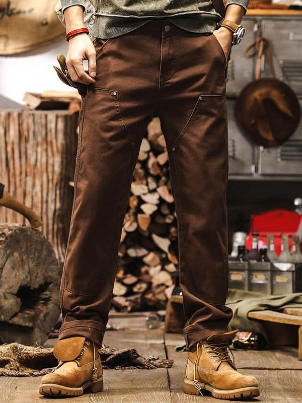 Guillermo | Pantalones de Trabajo Hombre Sarga de Algodón Pierna Recta