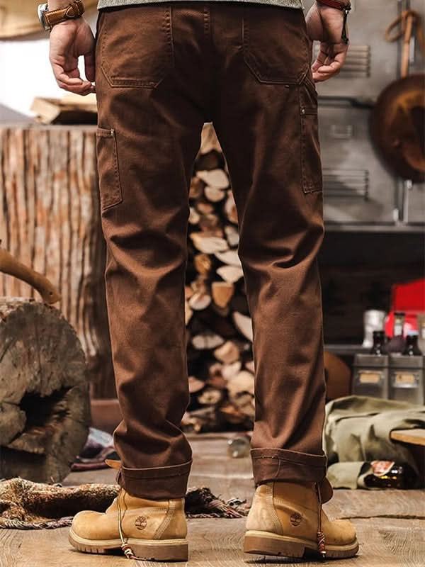 Guillermo | Pantalones de Trabajo Hombre Sarga de Algodón Pierna Recta