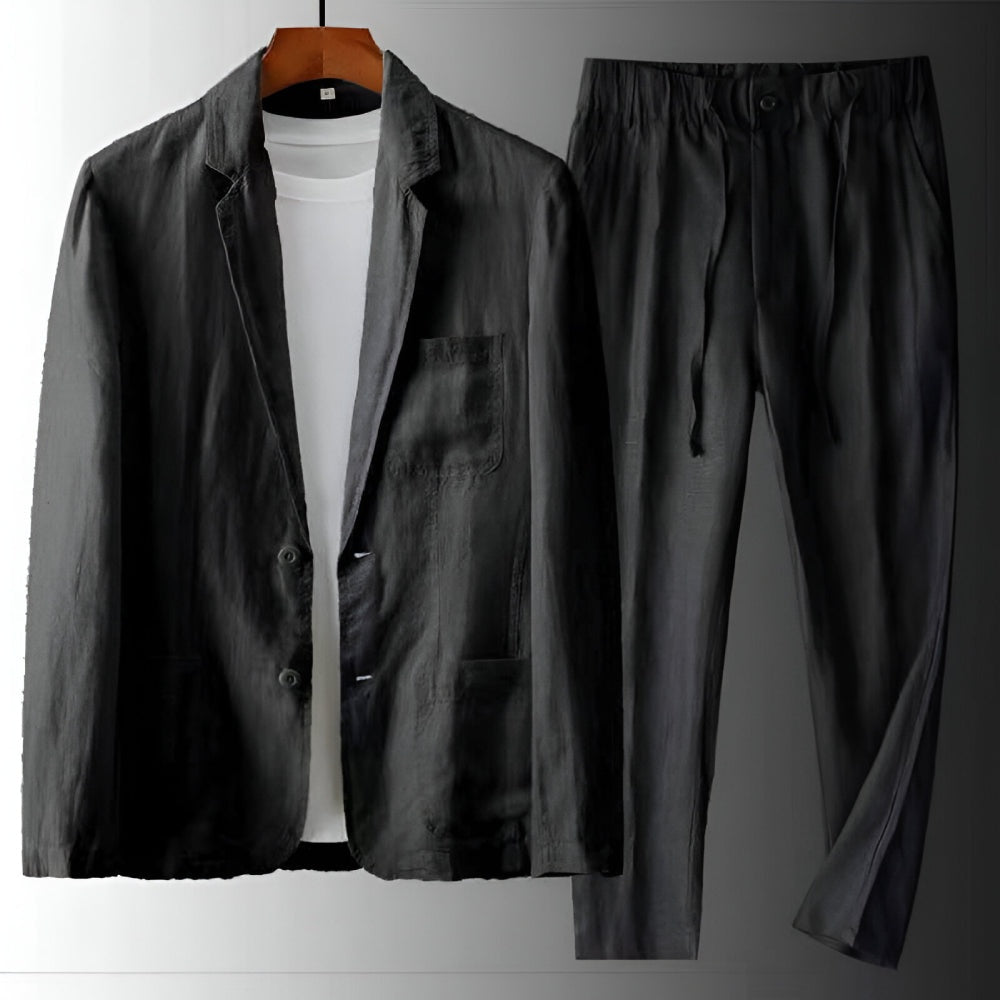 Ignacio | Conjunto de Lino Elegante Hombre Chaqueta Pantalón
